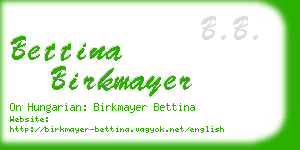 bettina birkmayer business card